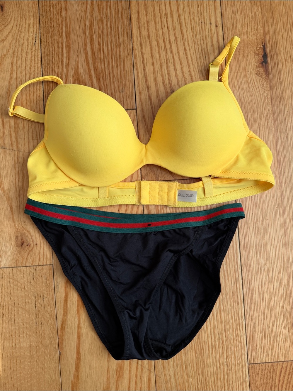Yellow Push-Up Lingerie Set 34B/C